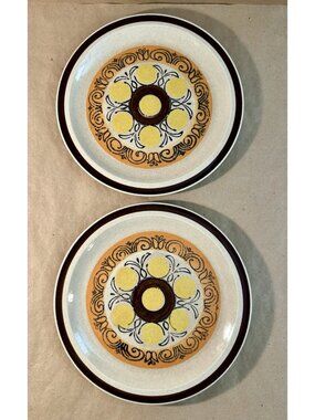 Stoneware Vista Japan Dinner Plate, Set 0f 2, Vintage, 10.5"